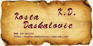 Kosta Daskalović vizit kartica